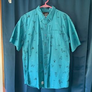 Us Versus Them blue collared shirt